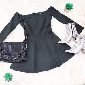 LULU’S long sleeve off the shoulder mini dress